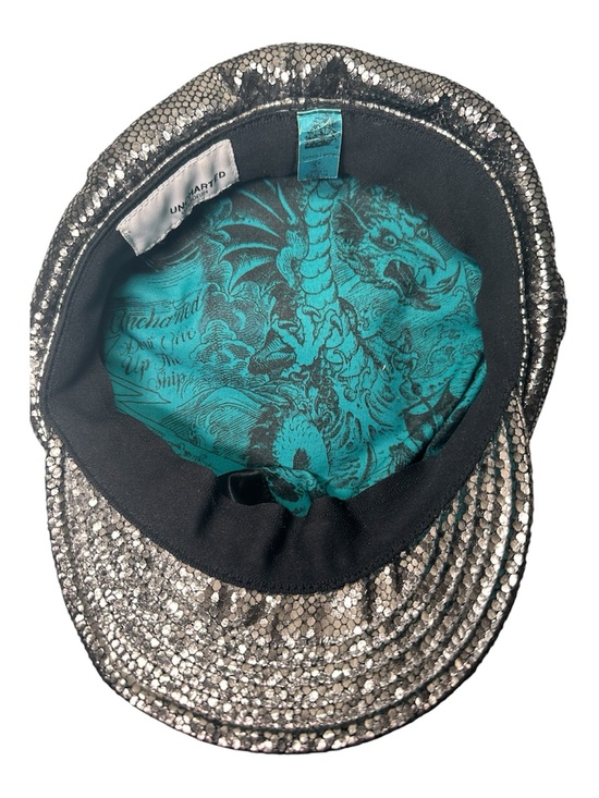 Uncharted by Goorin Bros. Silver Snakeskin Leather Newsboy Hat- RARE! main image 4